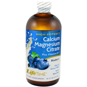 LIFETIME Kalcij Magnezij Citrat 473 ml okus borovnica