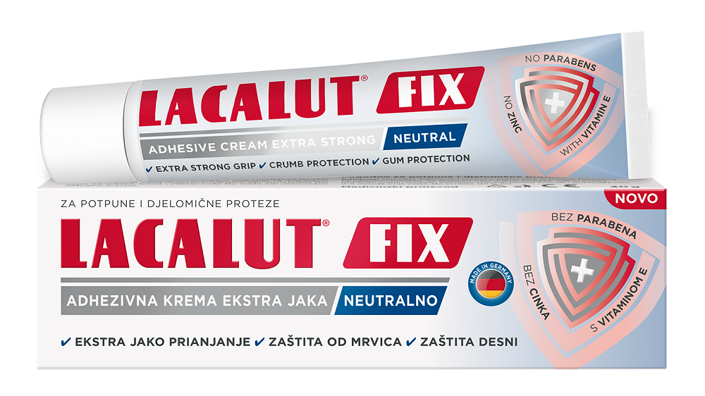 Lacalut FIX adhezivna krema za proteze ekstra jaka 40 g