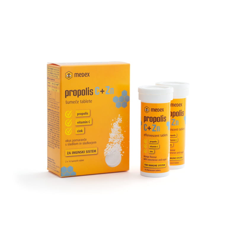 Medex Propolis C + Zn 20 šumećih tableta