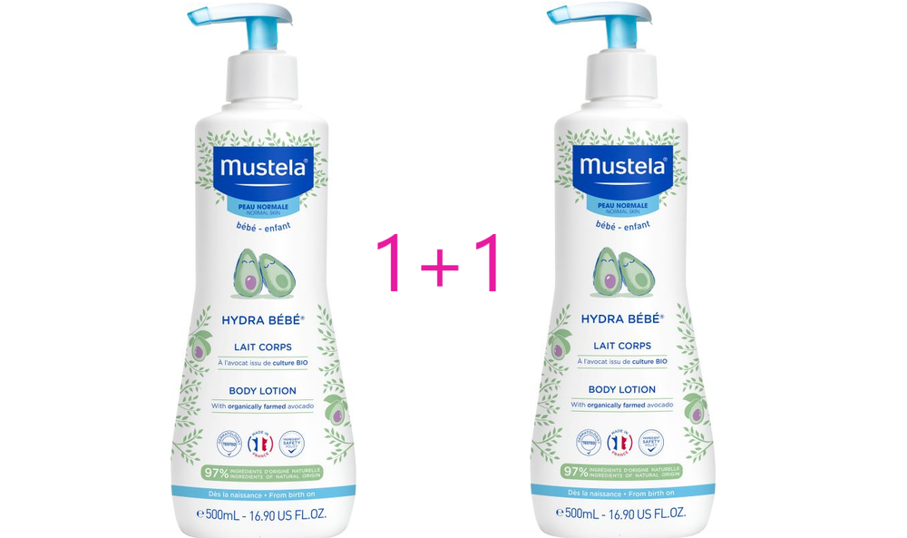 Mustela Hidratantno mlijeko za tijelo 500 ml 1+1 GRATIS