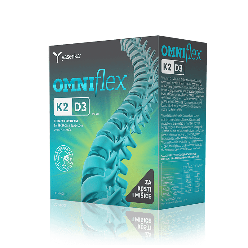Yasenka Omniflex K2D3 za kosti i mišiće, 30 vrećica