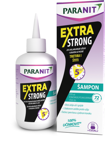 Paranit šampon extra strong 200ml + češalj