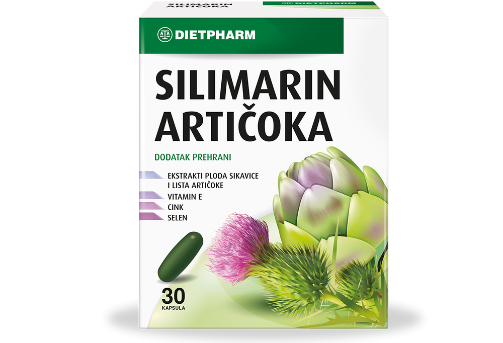 DIETPHARM Silimarin Artičoka kapsule, 30 komada