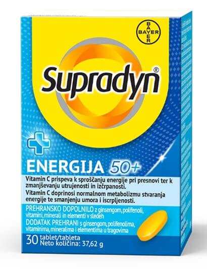 Supradyn 50+ energija 30 tableta