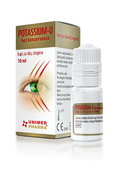 Potassium-U bez konzervansa Kapi za oči 10 ml