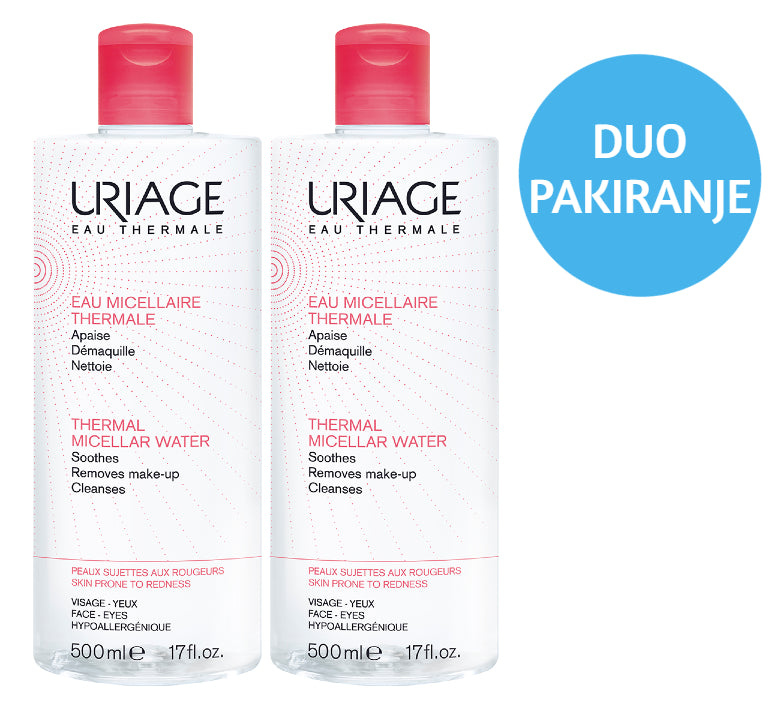 Uriage Micelarna voda za čišćenje osjetljive kože sklone crvenilu DUO 500ml