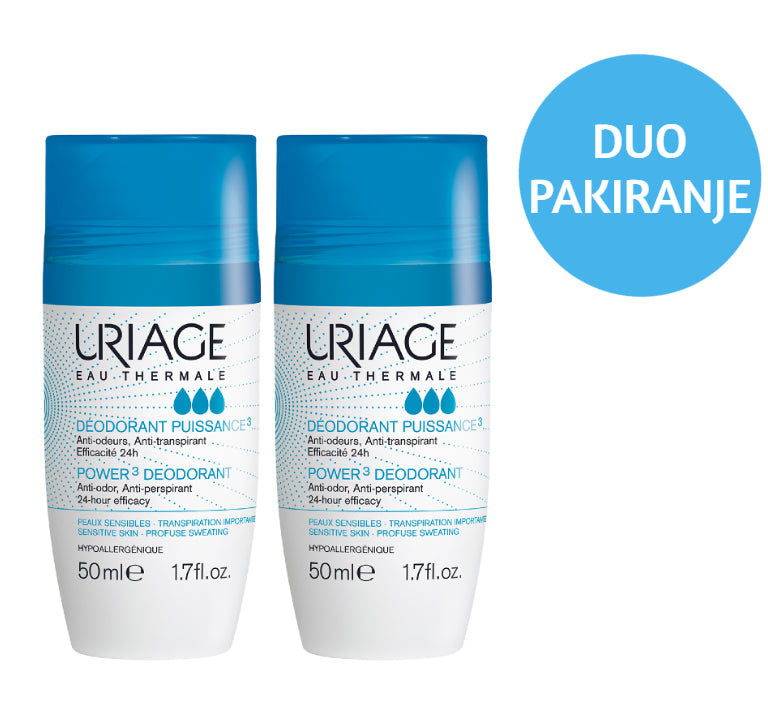 Uriage Deo Roll On 3-ACTIV 50 ml 1+1 GRATIS