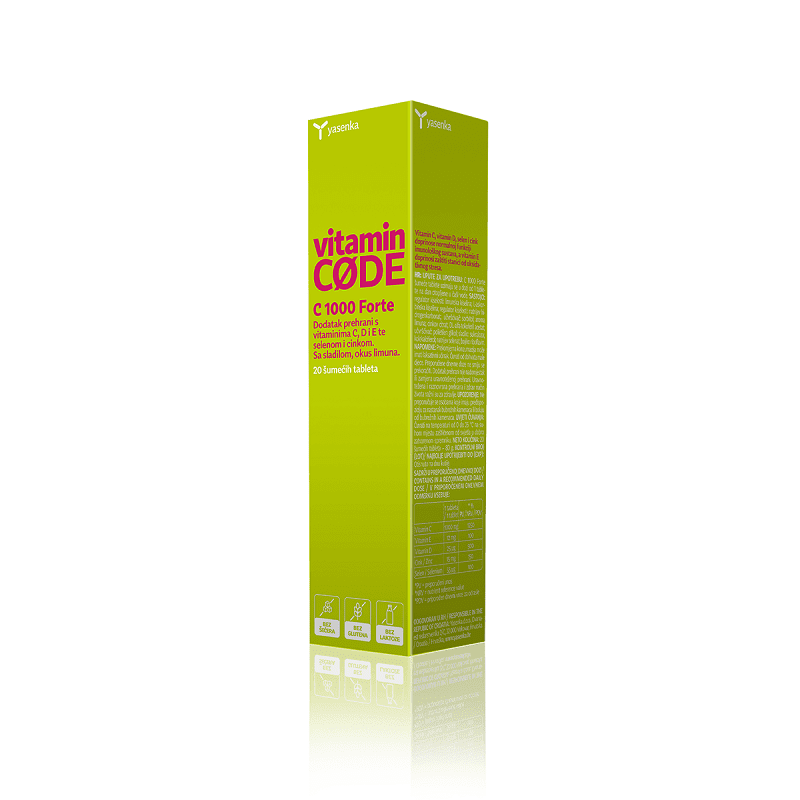 Yasenka Vitamin CODE C 1000 forte 20 šumećih tableta