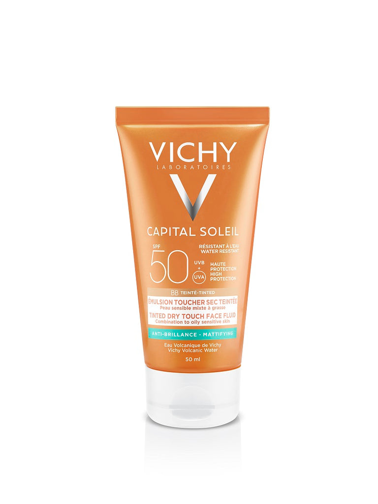 Vichy CAPITAL SOLEIL obojani “DRY TOUCH” fluid za lice SPF50 BB prirodna nijansa tena 50 ml