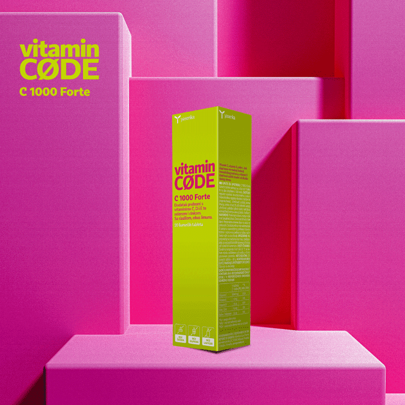 Yasenka Vitamin CODE C 1000 forte 20 šumećih tableta