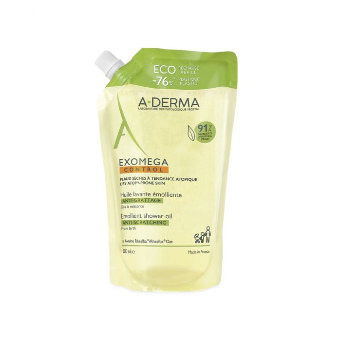 A-Derma Exomega Control Emolijentno ulje za tuširanje REFILL 500 ml