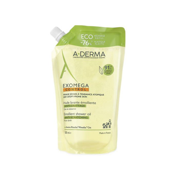 A-Derma Exomega Control Emolijentno ulje za tuširanje REFILL 500 ml