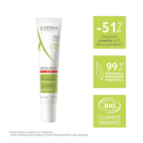 A-Derma Biology AR dermatološka njega protiv crvenila 40 ml