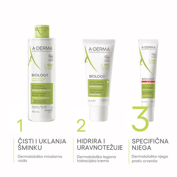 A-Derma Biology AR dermatološka njega protiv crvenila 40 ml