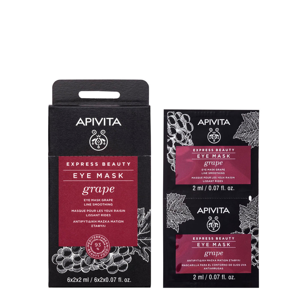 Apivita Express Beauty maska s grožđem za zaglađivanje linija na području oko očiju 2x2ml