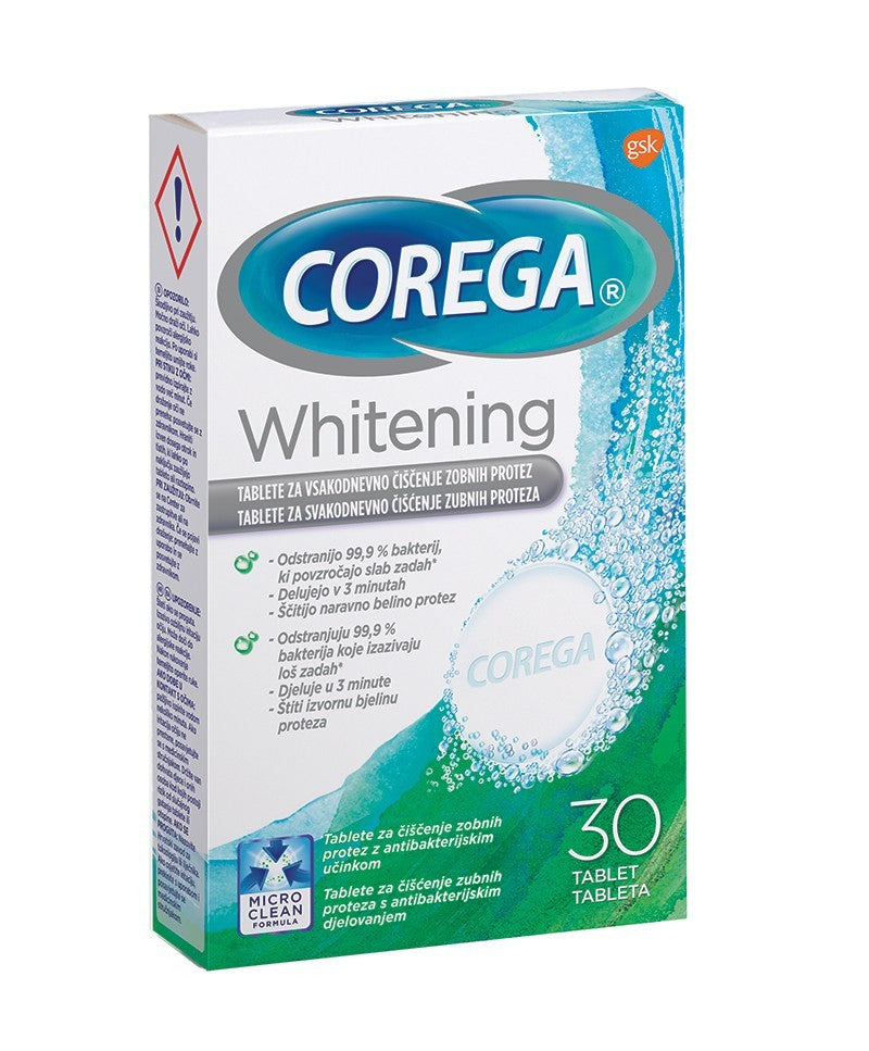 Corega tablete Dental White, 30 komada