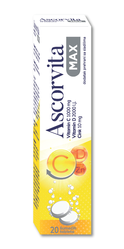 Ascorvita Max 20 šumećih tableta