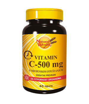 Natural Wealth Vitamin C-500 mg s vremenskim otpuštanjem 40 tableta