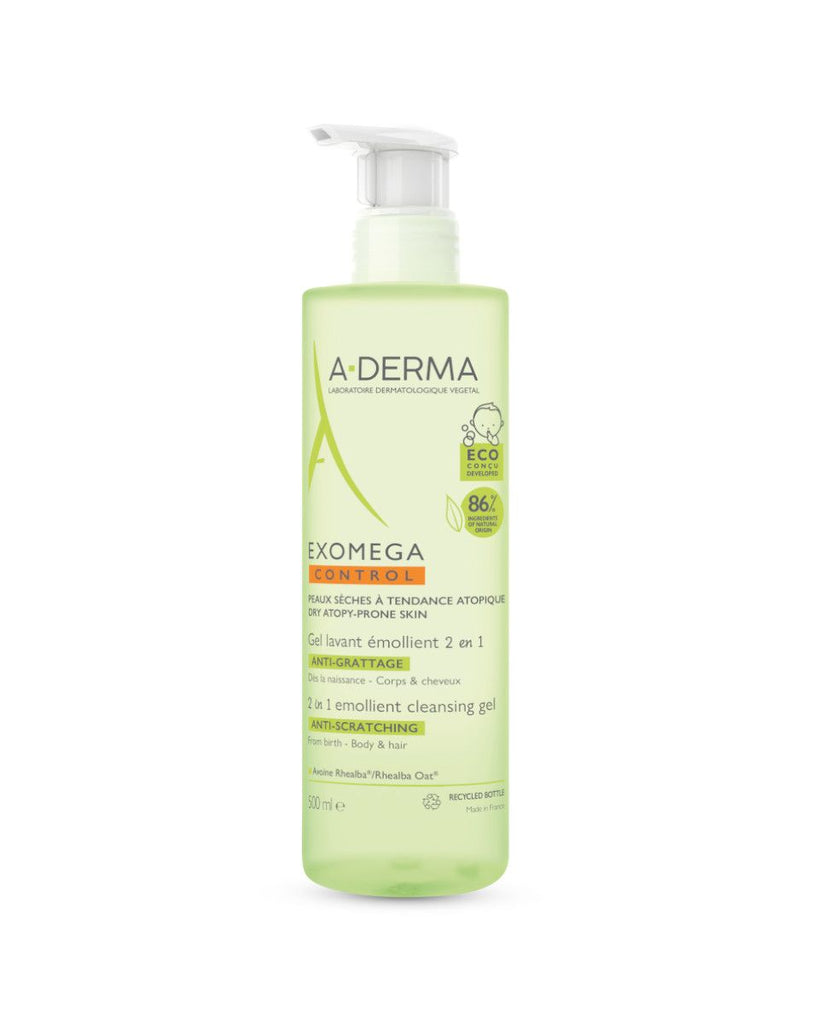 A-Derma Exomega Control emolijentni gel za čišćenje 2u1 500 ml