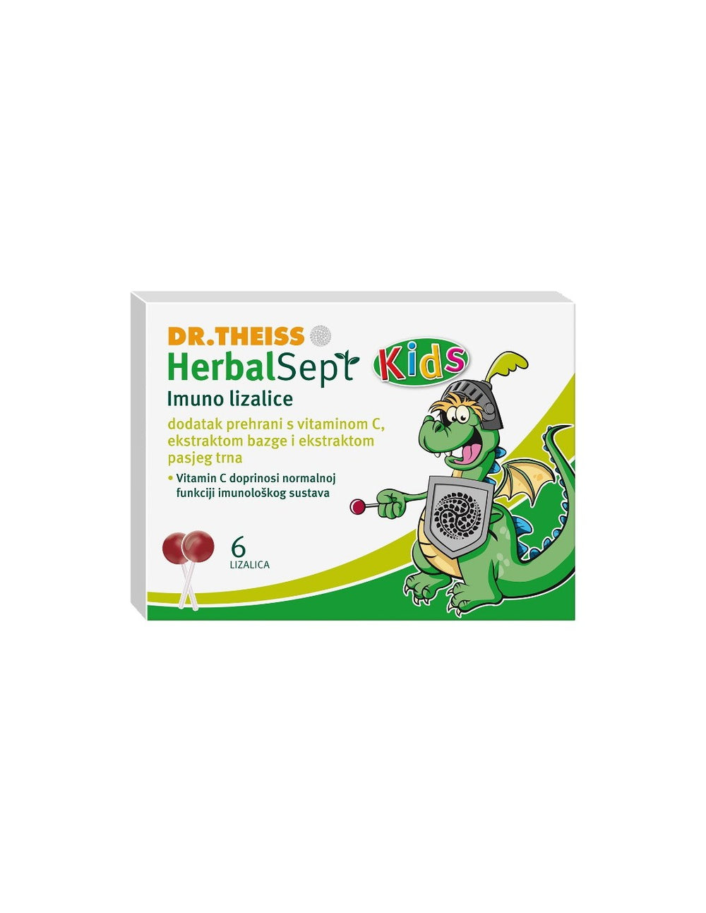 Dr. Theiss Herbalsept Kids Lizalice Imuno, 6 komada