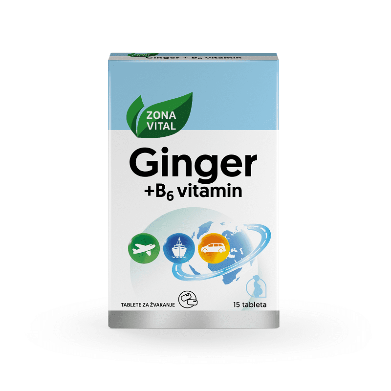 Zona Vital Ginger + B6 vitamin 15 tableta za žvakanje