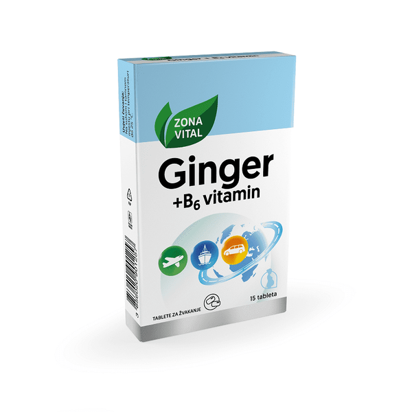 Zona Vital Ginger + B6 vitamin 15 tableta za žvakanje
