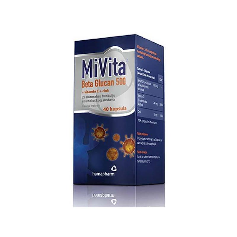 Hamapharm MiVita Beta Glucan 500 mg, 40 kapsula