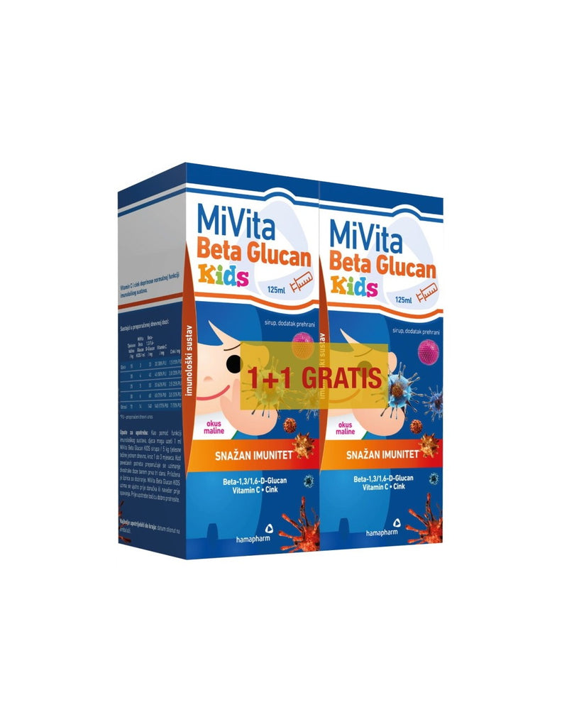 Hamapharm MiVita Beta Glucan Kids, 125 ml 1+1 GRATIS