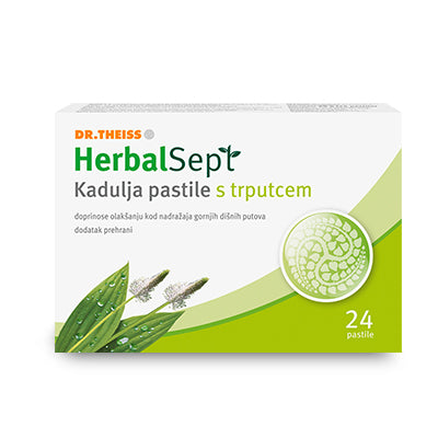 Dr. Theiss HerbalSept Kadulja pastile s trputcem, 24 pastile