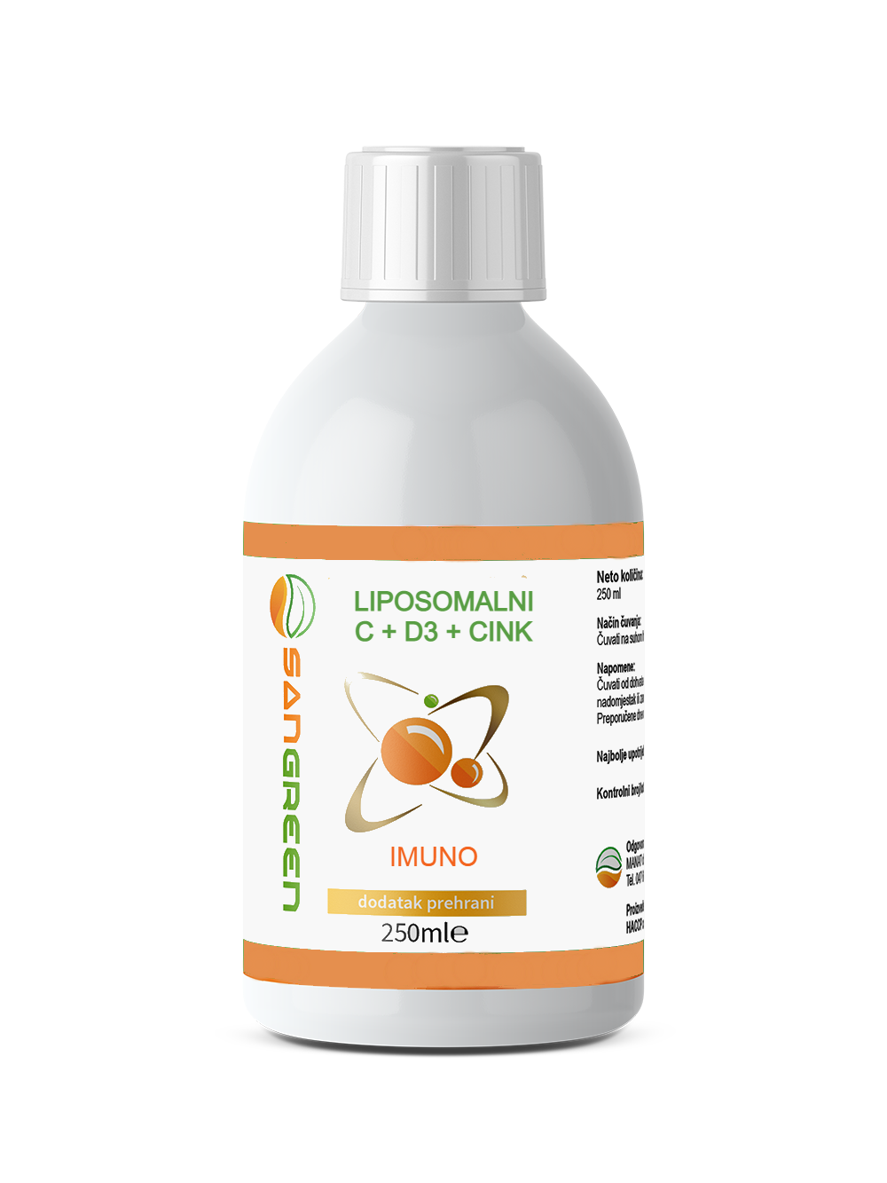Sangreen Imuno C, D3, Zn 250 ml