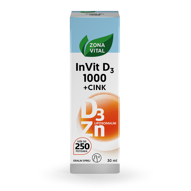 Zona Vital InVit D3 1000 + cink oralni sprej 30 ml