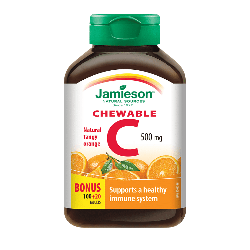 Jamieson Vitamin C 500 mg tablete za žvakanje, 120 tableta