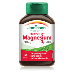 Jamieson Magnezij 500 mg + Vitamin D3 500 IU 60 tableta
