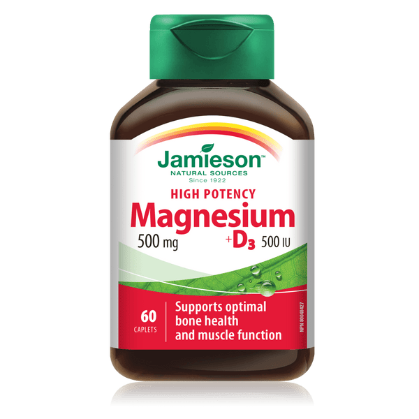 Jamieson Magnezij 500 mg + Vitamin D3 500 IU 60 tableta