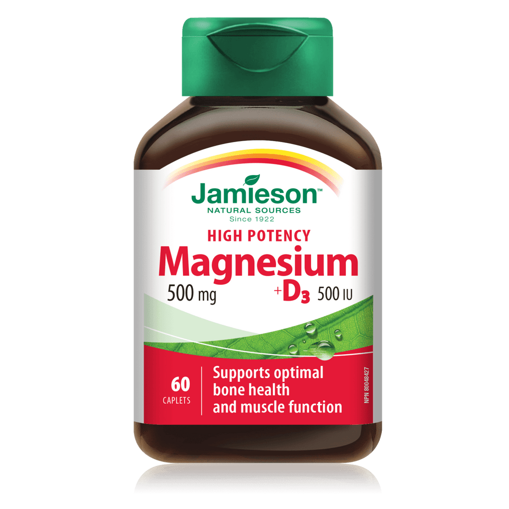 Jamieson Magnezij 500 mg + Vitamin D3 500 IU 60 tableta