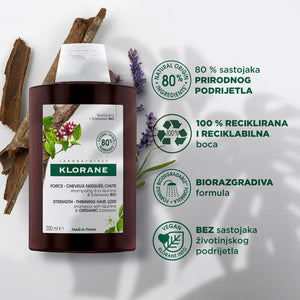 Klorane šampon s kininom i organskim runolistom 200 ml