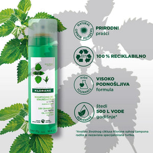 Klorane suhi šampon s koprivom 150 ml