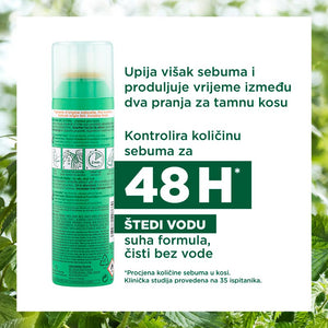 Klorane suhi šampon s koprivom i vitaminom E - za tamnu kosu 150 ml