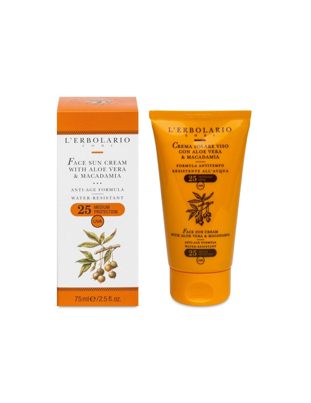 L'erbolario Sun Krema za zaštitu od sunca za lice SPF 25+, 75 ml