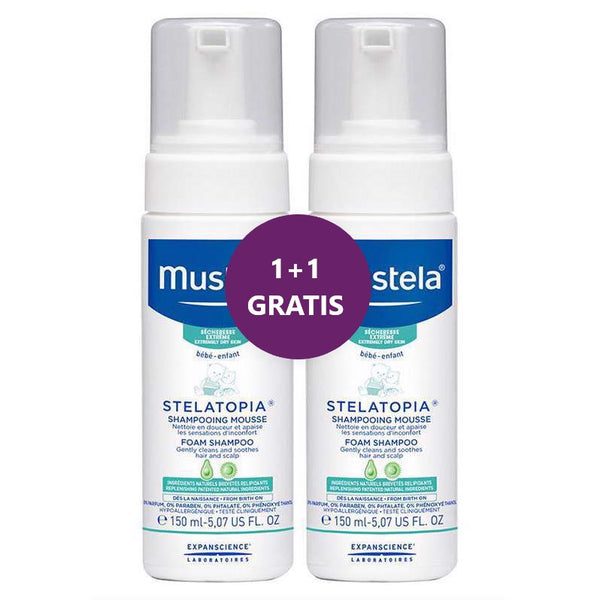 Mustela Stelatopia pjena za tjemenicu 150 ml 1+1 GRATIS