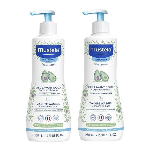 Mustela nježni dermatološki gel za pranje 500 ml 1+1 GRATIS