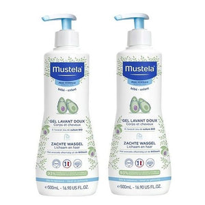 Mustela nježni dermatološki gel za pranje 500 ml 1+1 GRATIS
