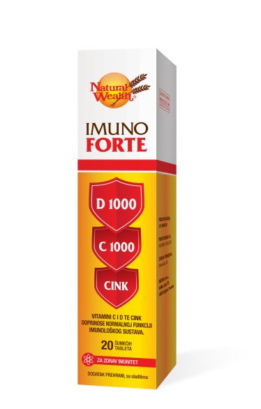 Natural Wealth IMUNO FORTE D 1000 C 1000 Cink 20 šumećih tableta