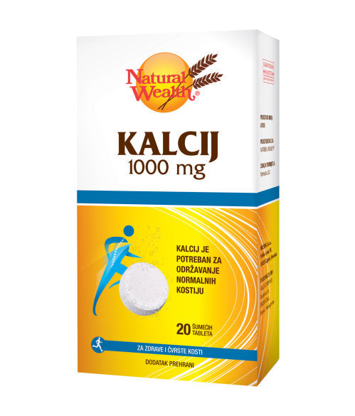 Natural Wealth Kalcij 1000 mg 20 šumećih tableta