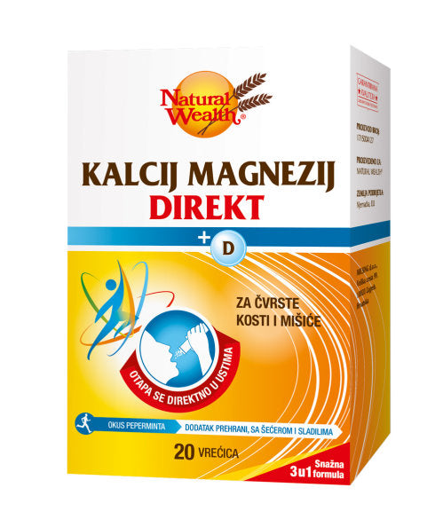 Natural Wealth Kalcij Magnezij direkt + D 20 vrećica