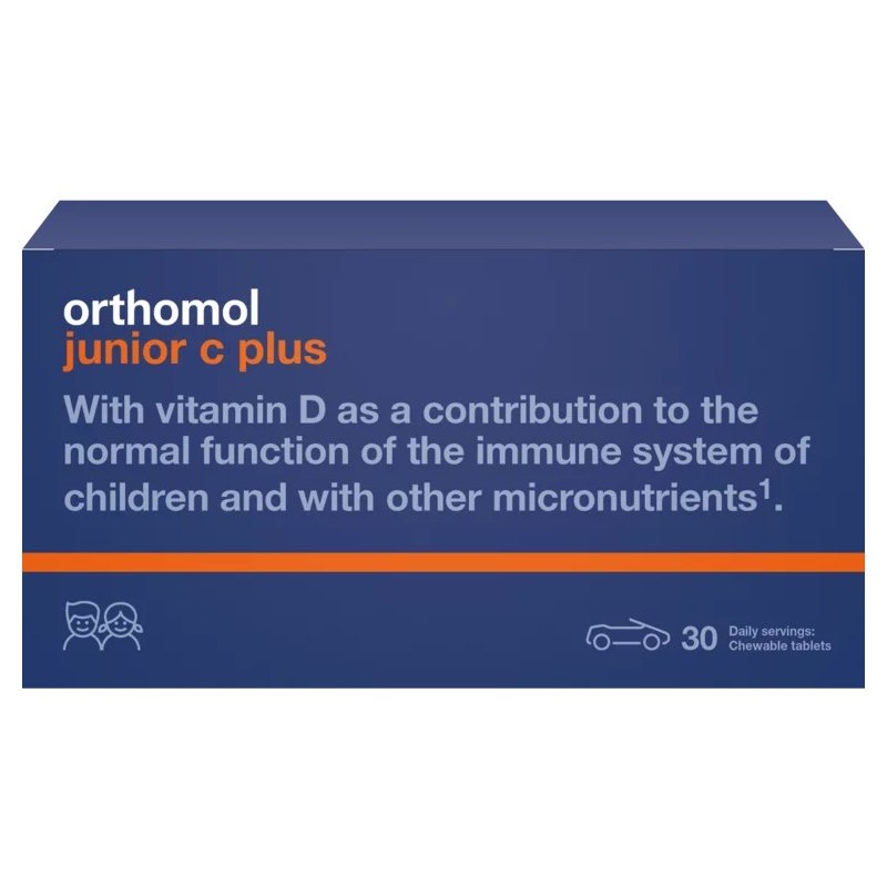 Orthomol Junior C Plus okus mandarina/naranča 30 tableta za žvakanje