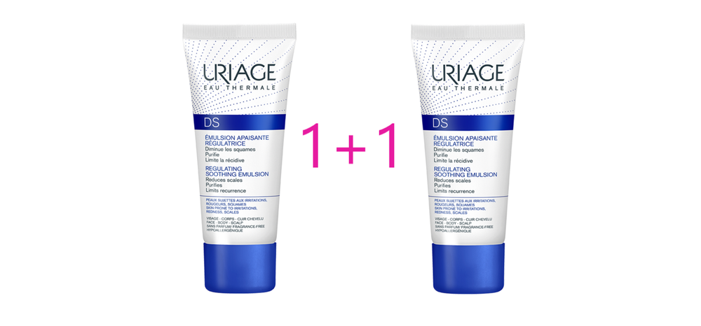 Uriage D.S. emulzija 40 ml 1+1 GRATIS