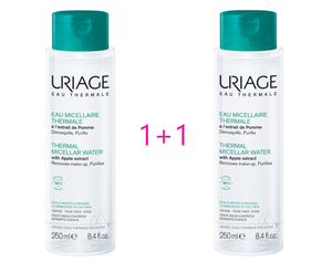 Uriage Micelarna voda za čišćenje mješovite/masne kože 250 ml 1+1 GRATIS