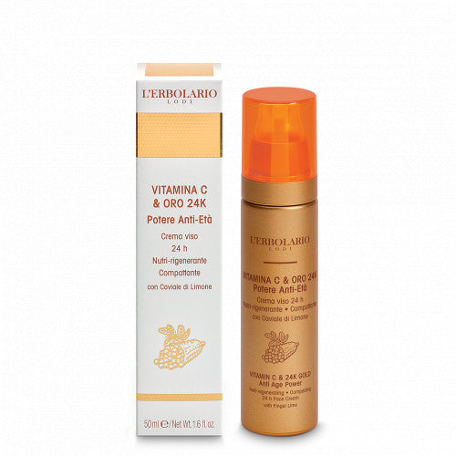 L'Erbolario Vitamina C & Oro 24K krema za lice 50 ml