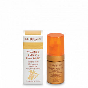 L'Erbolario Vitamina C & Oro 24K krema za područje oko očiju 15 ml
